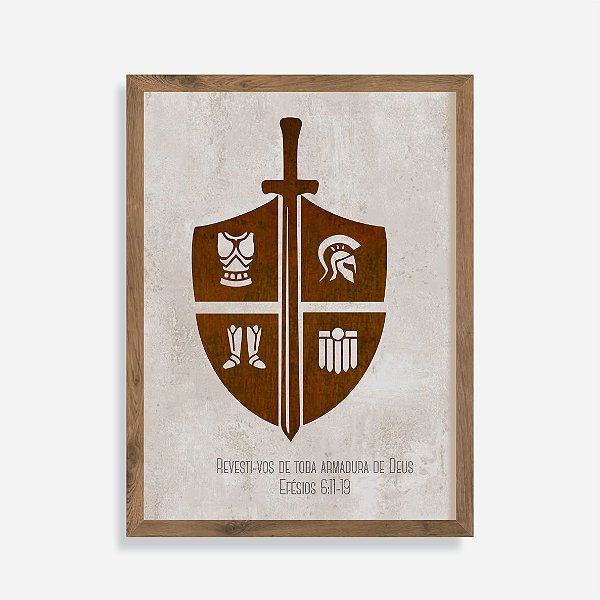 Quadro Rústico Armadura de Deus