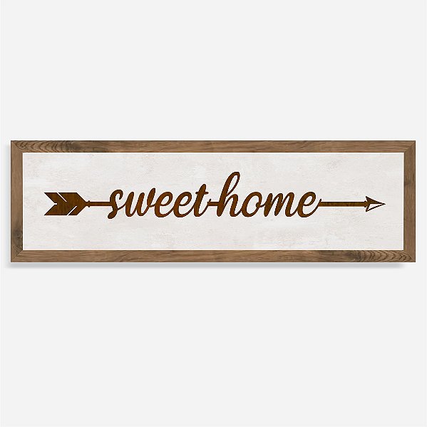 Quadro Rústico Flecha Sweet Home