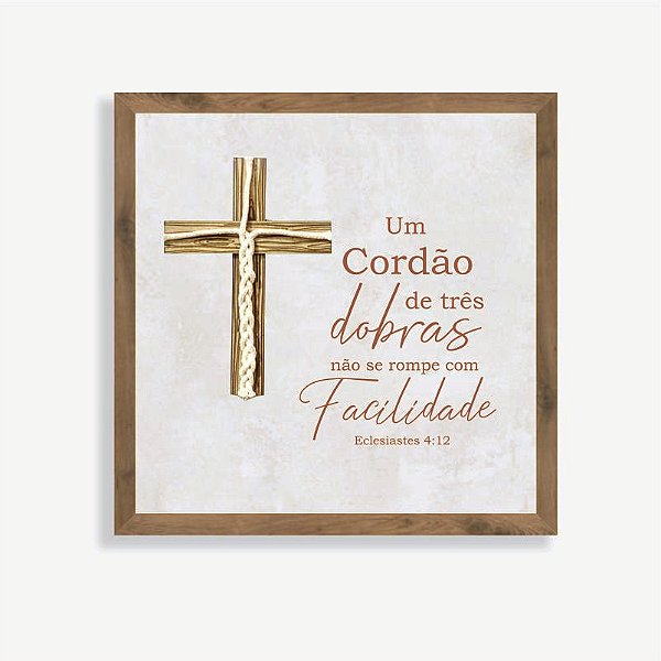 Quadro Rústico Cordão de 3 Dobras
