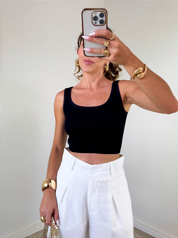 Top Basic Preto