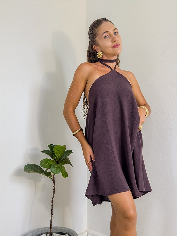 Vestido Helena Marrom