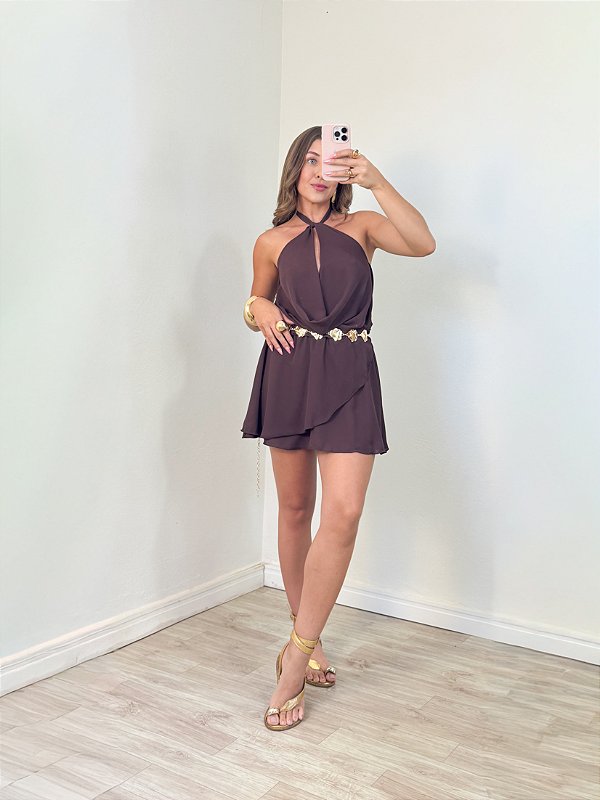 Macaquinho Cris Marrom