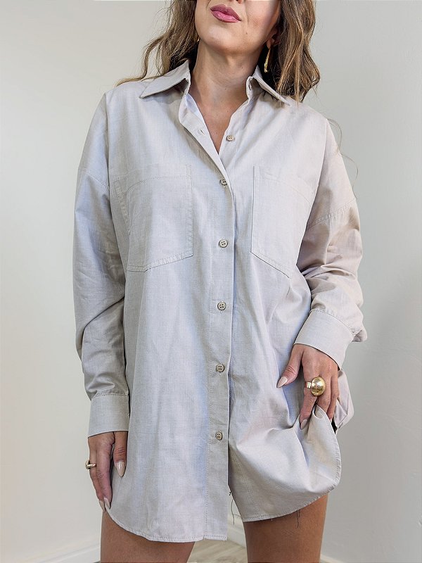 Camisa Tricoline Cacau Mat