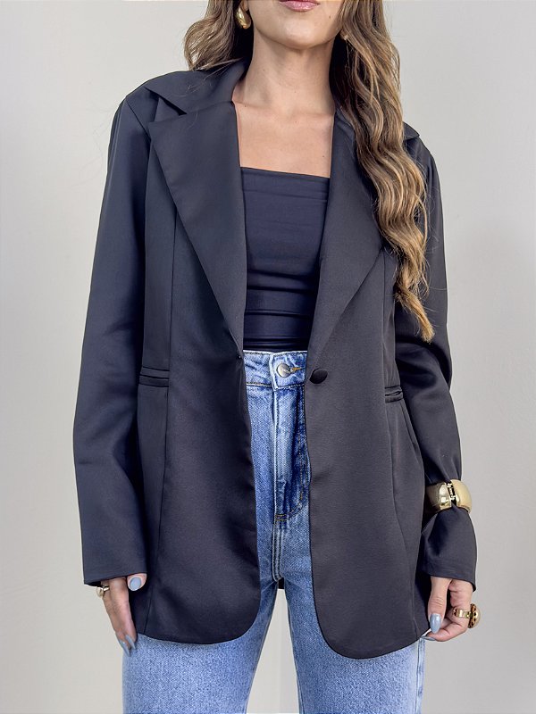 Blazer Alfaiataria Lais Preto