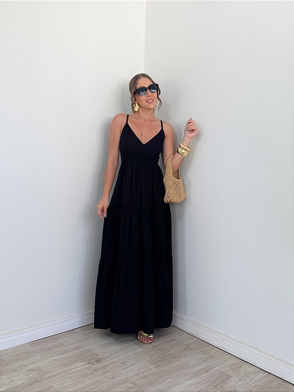Vestido Amarílis Midi Preto