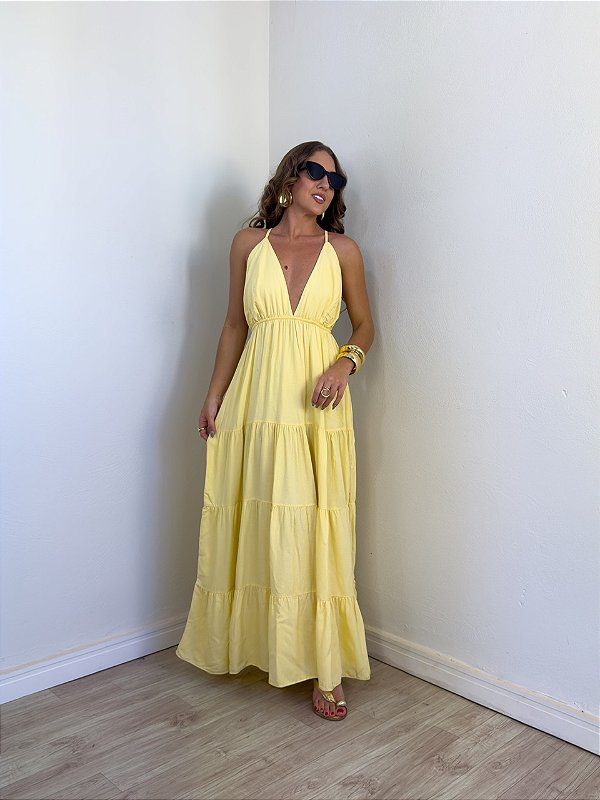 Vestido Flora Amarelo