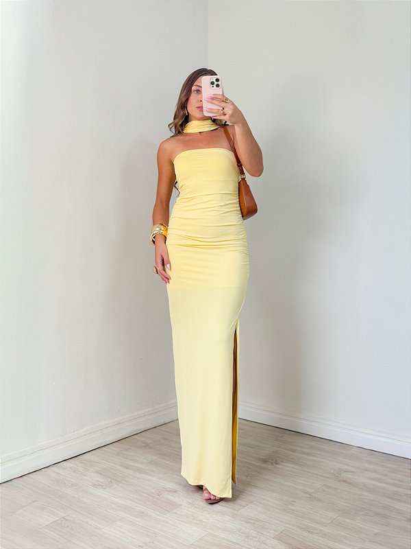Vestido Moon Lenço Amarelo