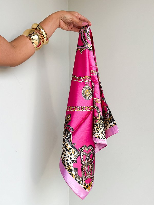 Lenço Onça Rosa