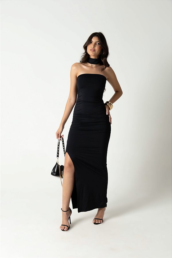 Vestido Moon Lenço Preto