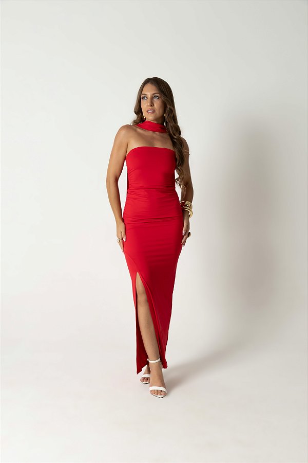 Vestido Moon Lenço Vermelho