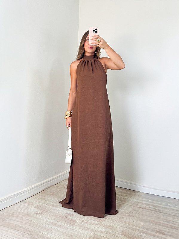 Vestido Finezza Marrom