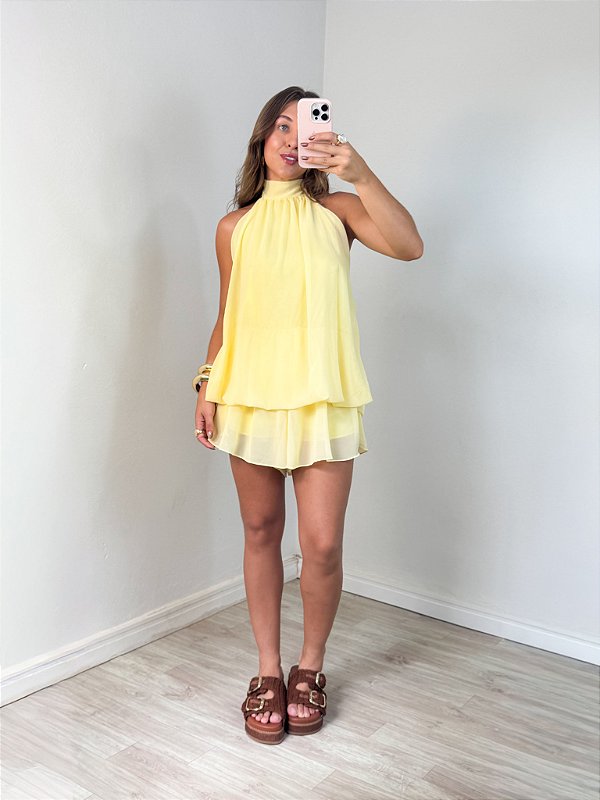 Macaquinho sindy amarelo