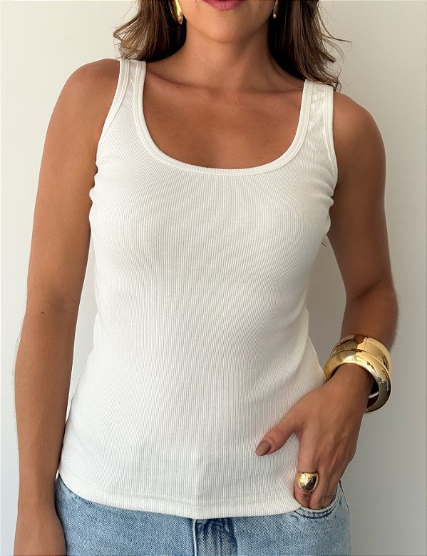 Regata Decote Quadrado Off