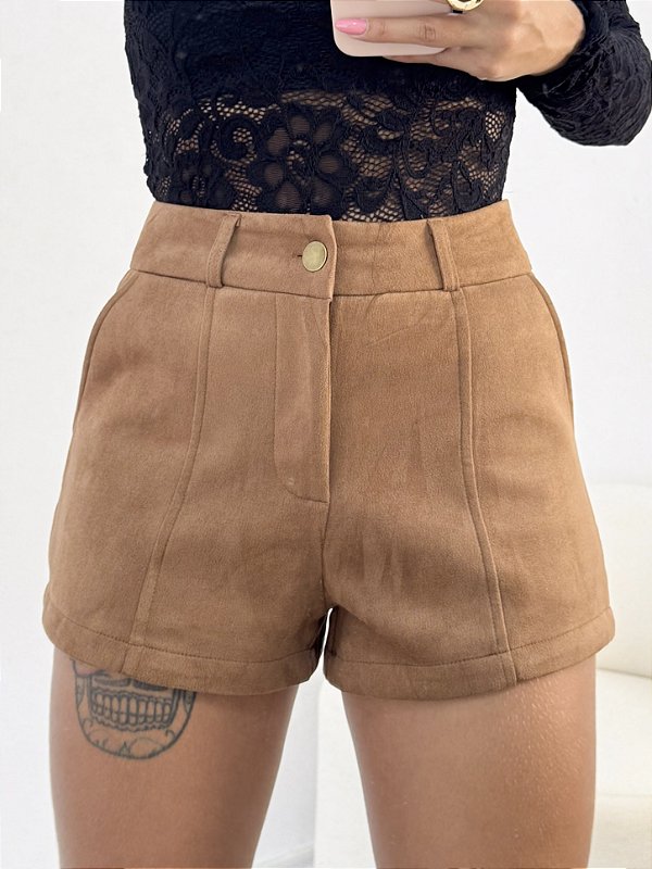 Short suede nude