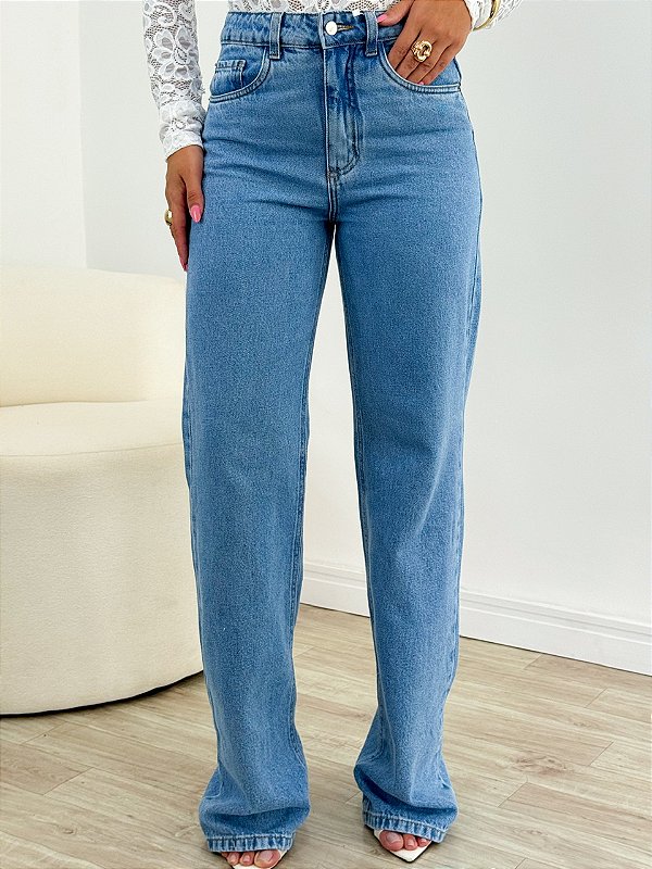 Calça Reta Lavagem Média Ametista