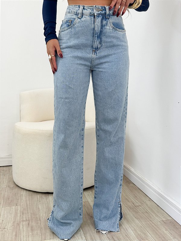 Calça Jeans Reta Zirconia