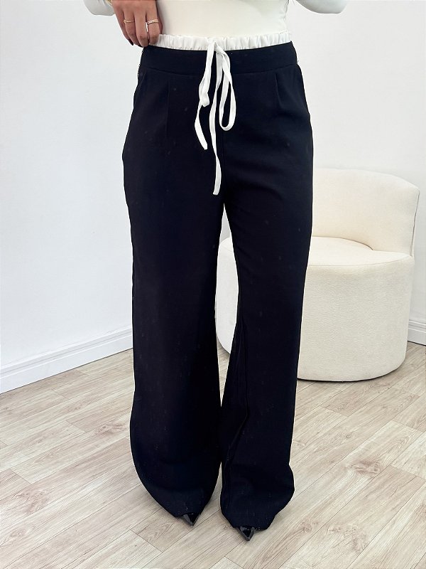 Calça Virginia Cós Duplo Preta