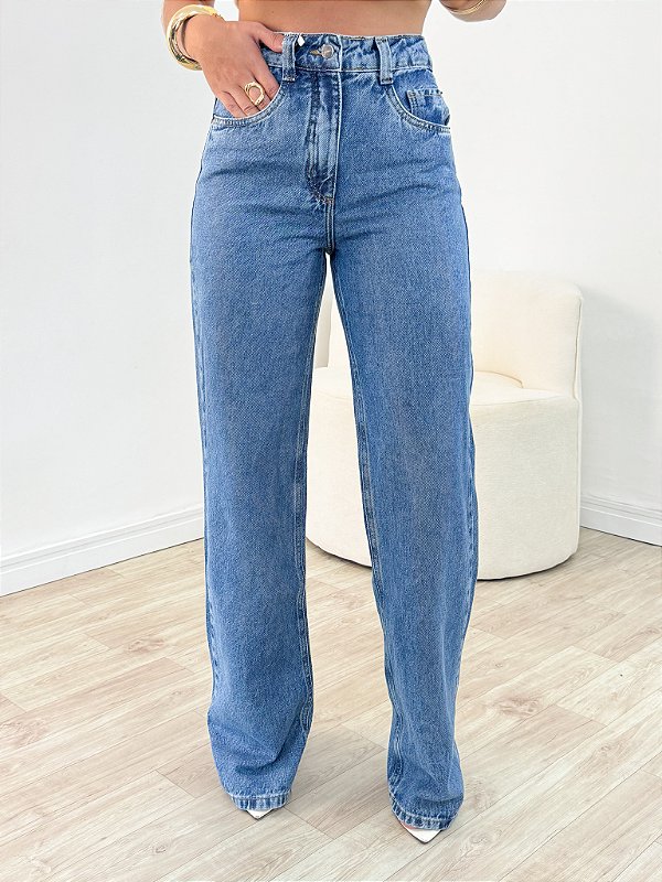 Calça Jeans Reta Hilary Escura