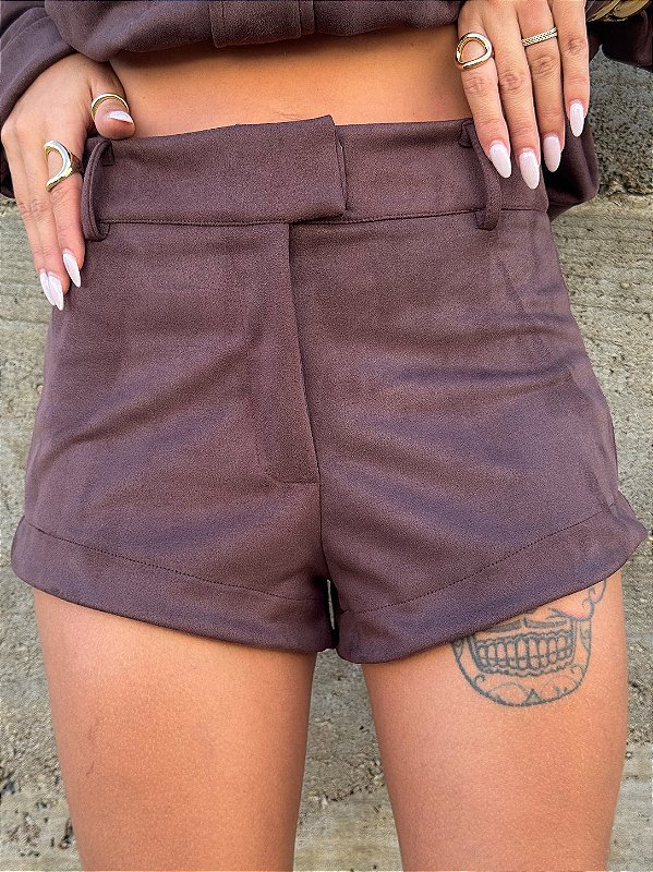 Short Tennessee Suede Marrom