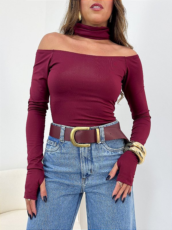 Blusa Miriam Gola Marsala