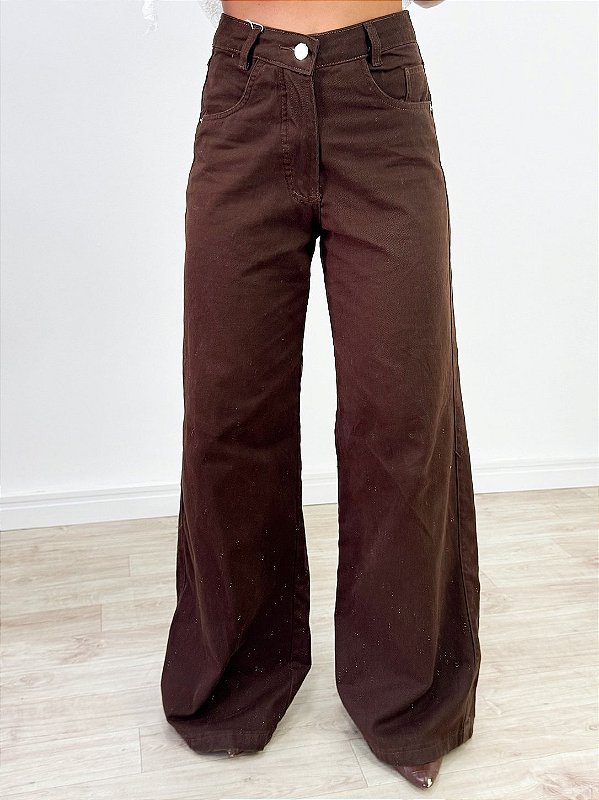 Wide Leg Marrom