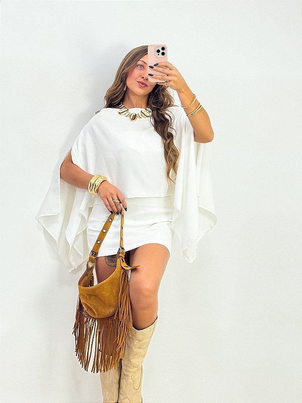 Blusa capa branca