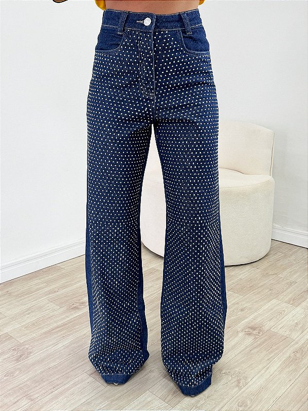 Calça Jeans Strass