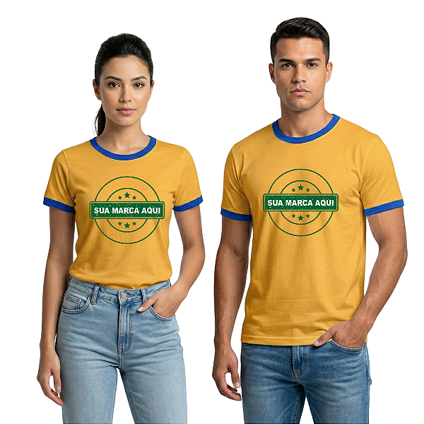 Camiseta Básica | Manga Curta com Punhos | Personalizada