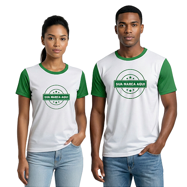 Camiseta Básica | Manga Curta Dual Colors | Personalizada