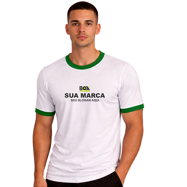 Camiseta Básica Tradicional c/ Gola e Punhos Colors Personalizada