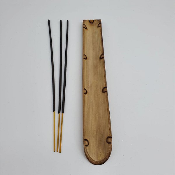 Incensário Canaleta em bambu 23 cm