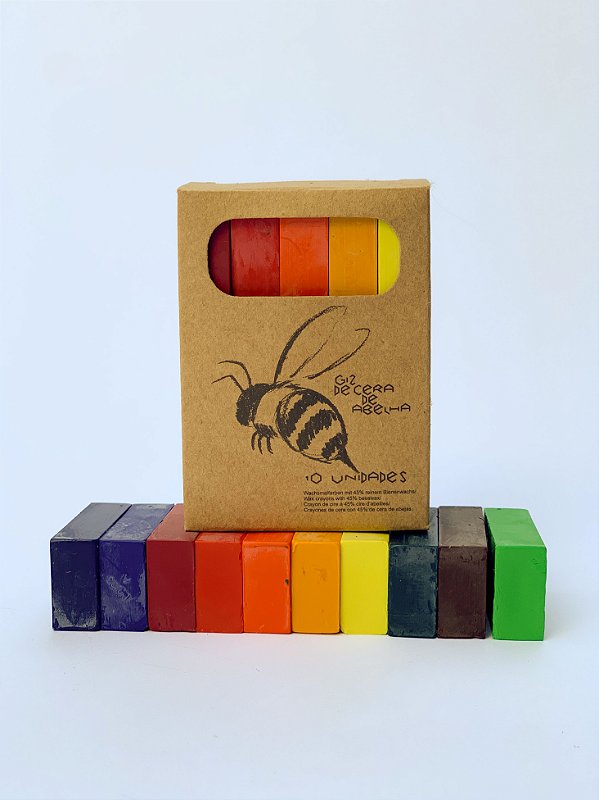 Giz de cera bloco Apiscor - 10 cores básicas