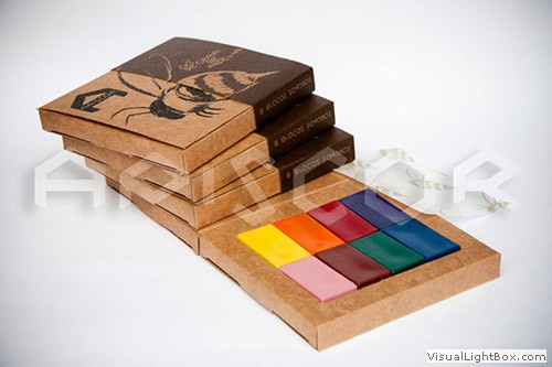 Giz de cera bloco Apiscor - caixa com 8 cores COMPLEMENTARES