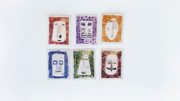 Kit com 6 cores de tintas em pó - Poética do Habitar