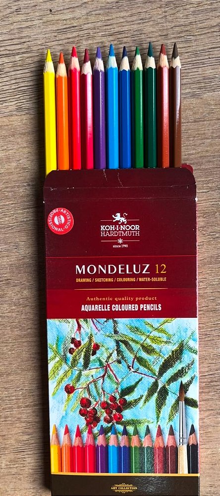 Lápis Aquarelável com 12 cores Mondeluz