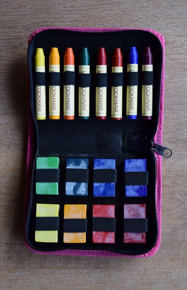 Estojo tactel completo com 8 gizes blocos + 8 bastões STOCKMAR