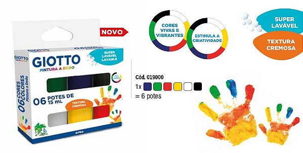 Pintura a Dedo Giotto 6 cores