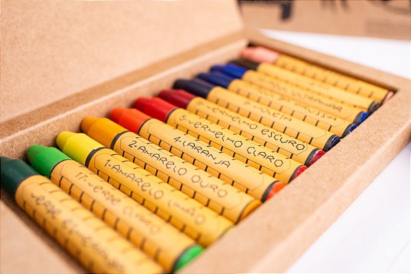 Giz bastão Apiscor - caixa com 12 cores