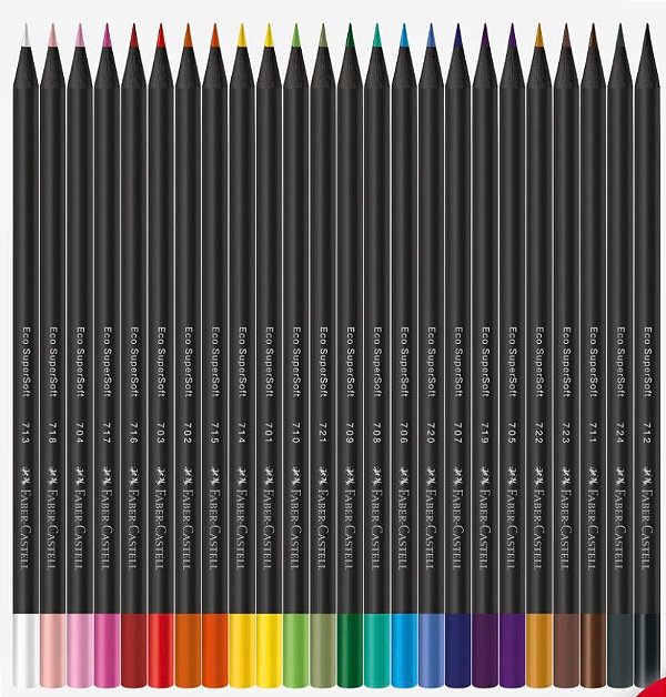 Ecolápis Supersoft Faber Castell 24 cores