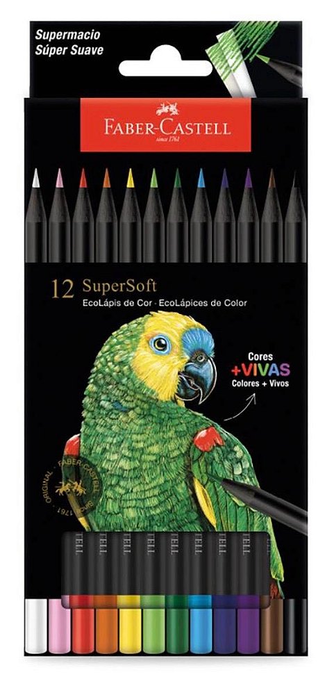 Ecolápis Supersoft Faber Castell 12 cores