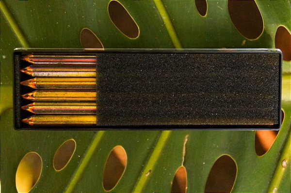Estojo com grafites multicoloridas para lapiseira - 6 unidades