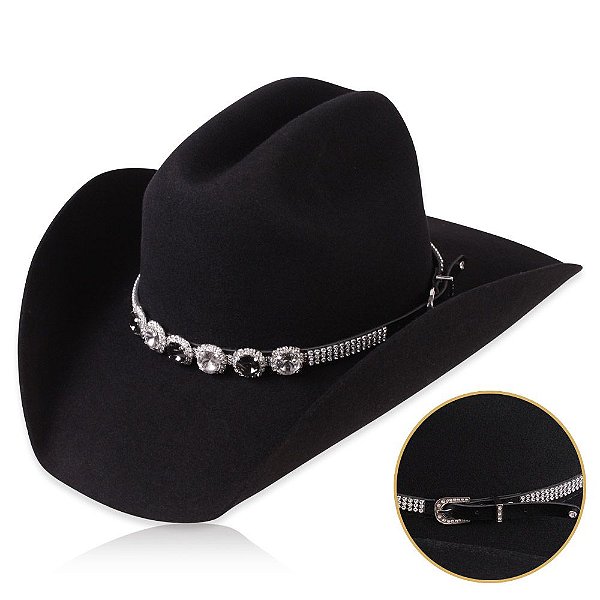 Bandinha para chapéu com strass - Fita chapéu