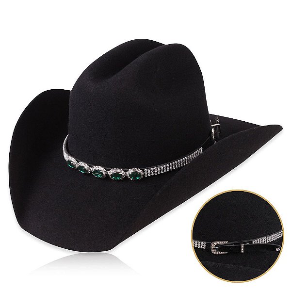 Bandinha para chapéu com strass - Fita chapéu
