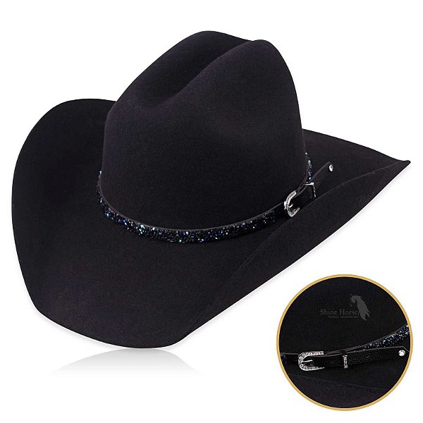 Bandinha para chapéu com strass - Fita chapéu