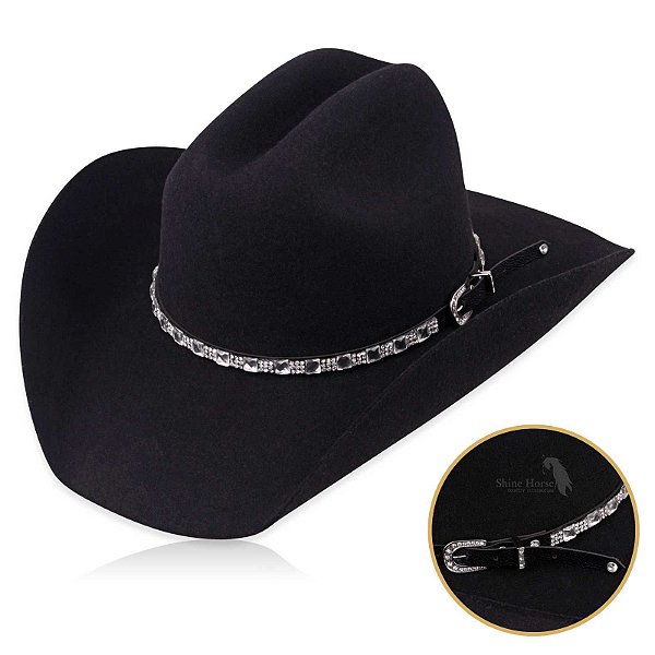Bandinha para chapéu com strass - Fita chapéu