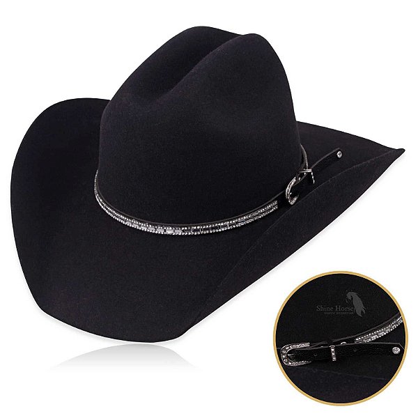 Bandinha para chapéu com strass - Fita chapéu