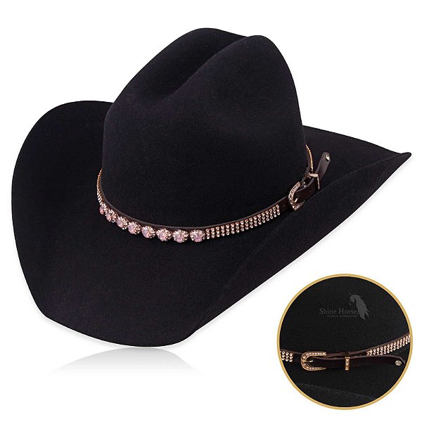 Bandinha para chapéu com strass - Fita chapéu