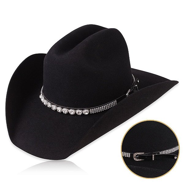 Bandinha para chapéu com strass - Fita chapéu