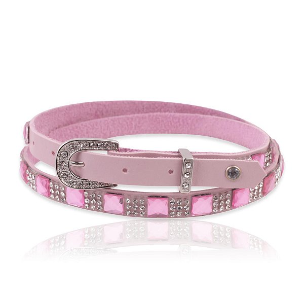 Bandinha para chapéu com strass rosa - Fita chapéu