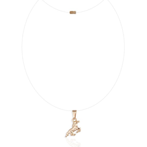 Colar pingente cavalo fio de nylon